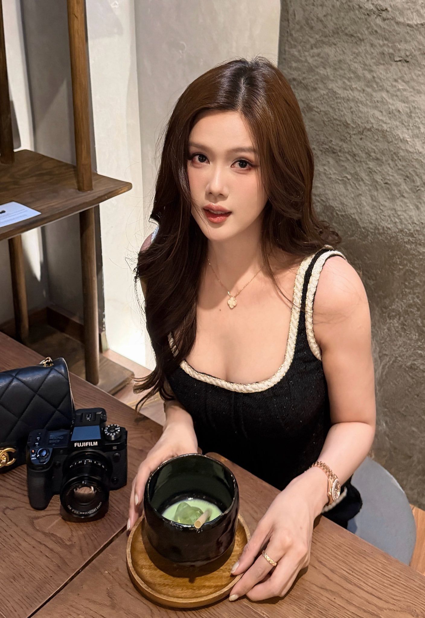 Đầm Dạ 2S  Viền Cổ