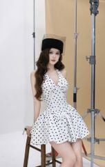 Đầm Yếm Xòe Nhúng Ngực