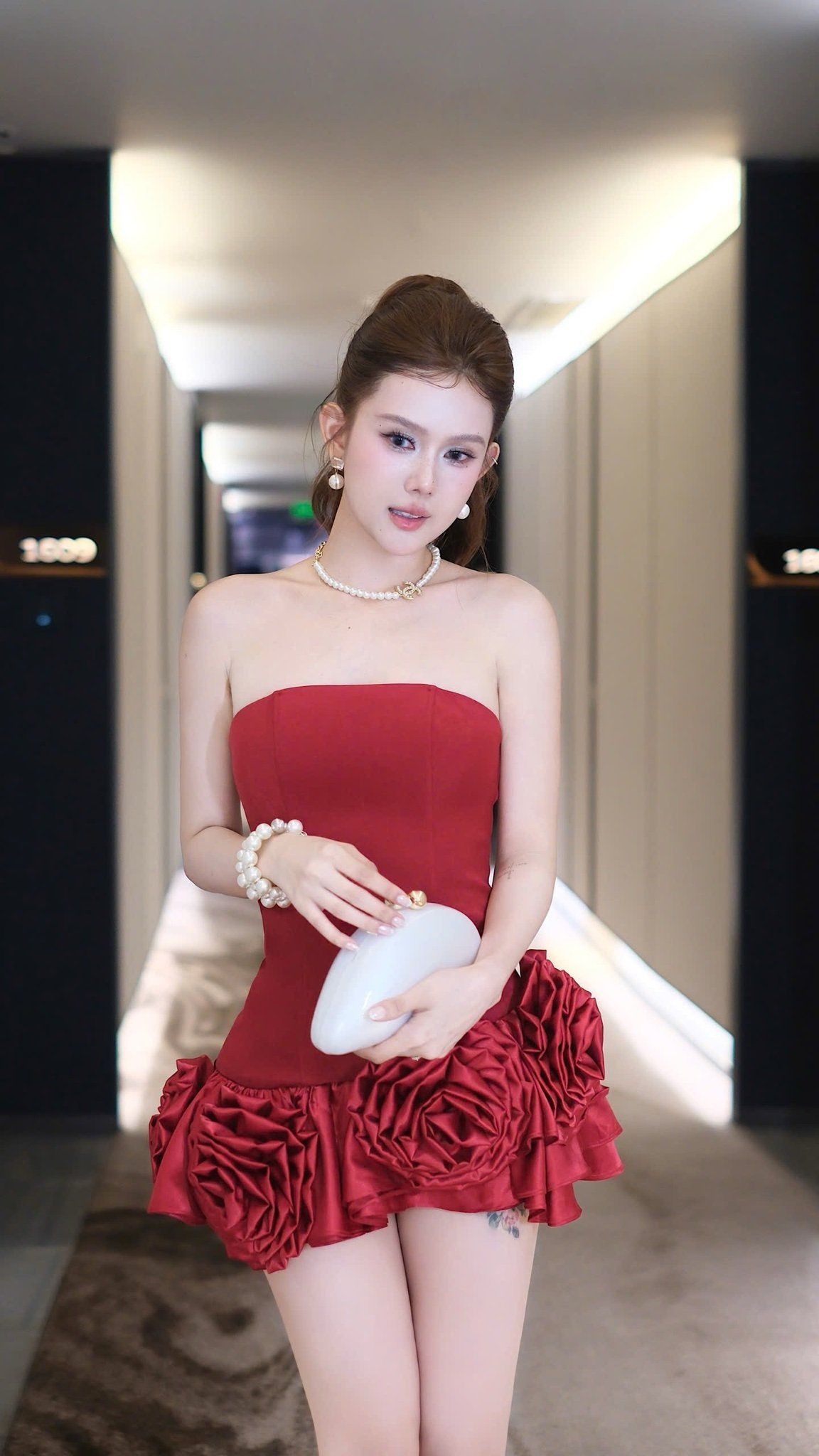 Đầm Cup Kết Hoa Tà Xéo