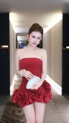 Đầm Cup Kết Hoa Tà Xéo