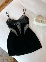 Đầm Nhung 2S Lưới Bi