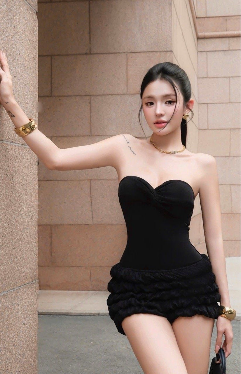 Set Bodysuit Quần Nhúng Bèo