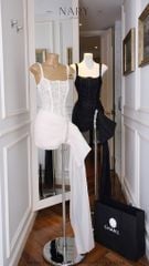 Đầm Kim Sa Phối Voan Viền Đá