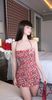Đầm Yếm Nhúng Nền Hoa