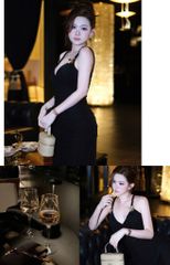 Đầm Lưới Cổ Tim Kèm Charm