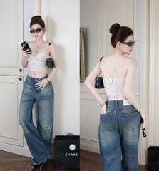 Áo Ren Nền Hoa 2S