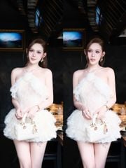 Đầm Yếm Ren Xù Tầng