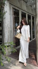 Set Lụa Bà Ba Viền Cổ