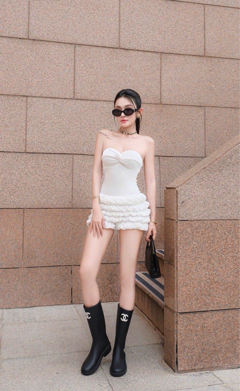 Set Bodysuit Quần Nhúng Bèo