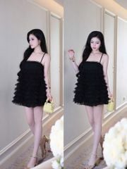 Đầm Babydoll Tầng Viền Đá