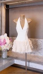 Đầm Yếm Chéo Dây Bèo Tầng