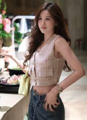 Áo Dạ Gile Nút Vàng