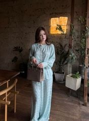 Set Bà Ba Họa Tiết Tay Phồng