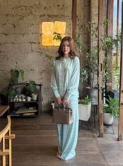 Set Bà Ba Họa Tiết Tay Phồng