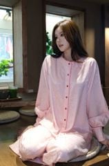 Set Bà Ba Họa Tiết Tay Phồng