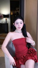 Đầm Cup Kết Hoa Tà Xéo