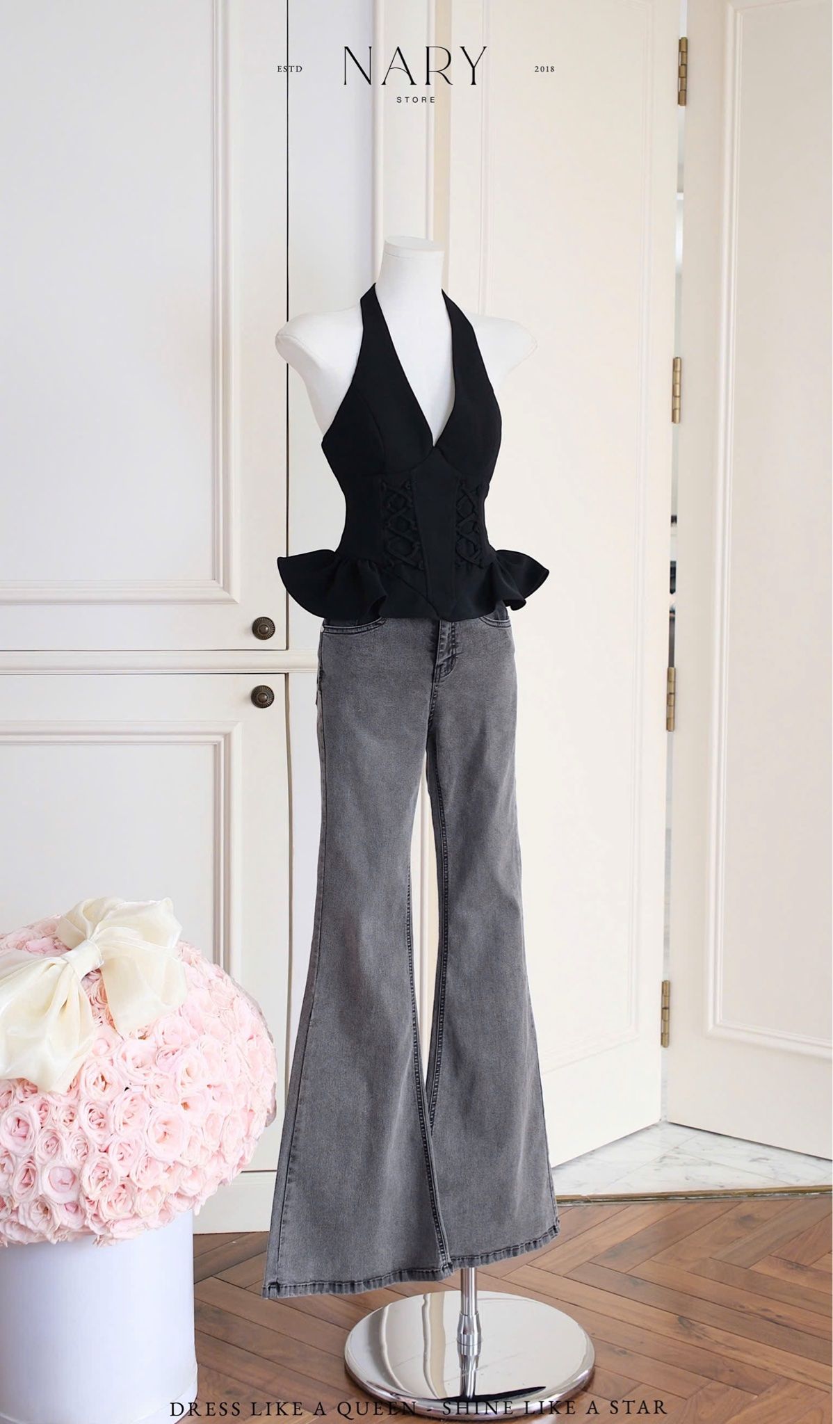 Áo Yếm Bèo Đan Dây