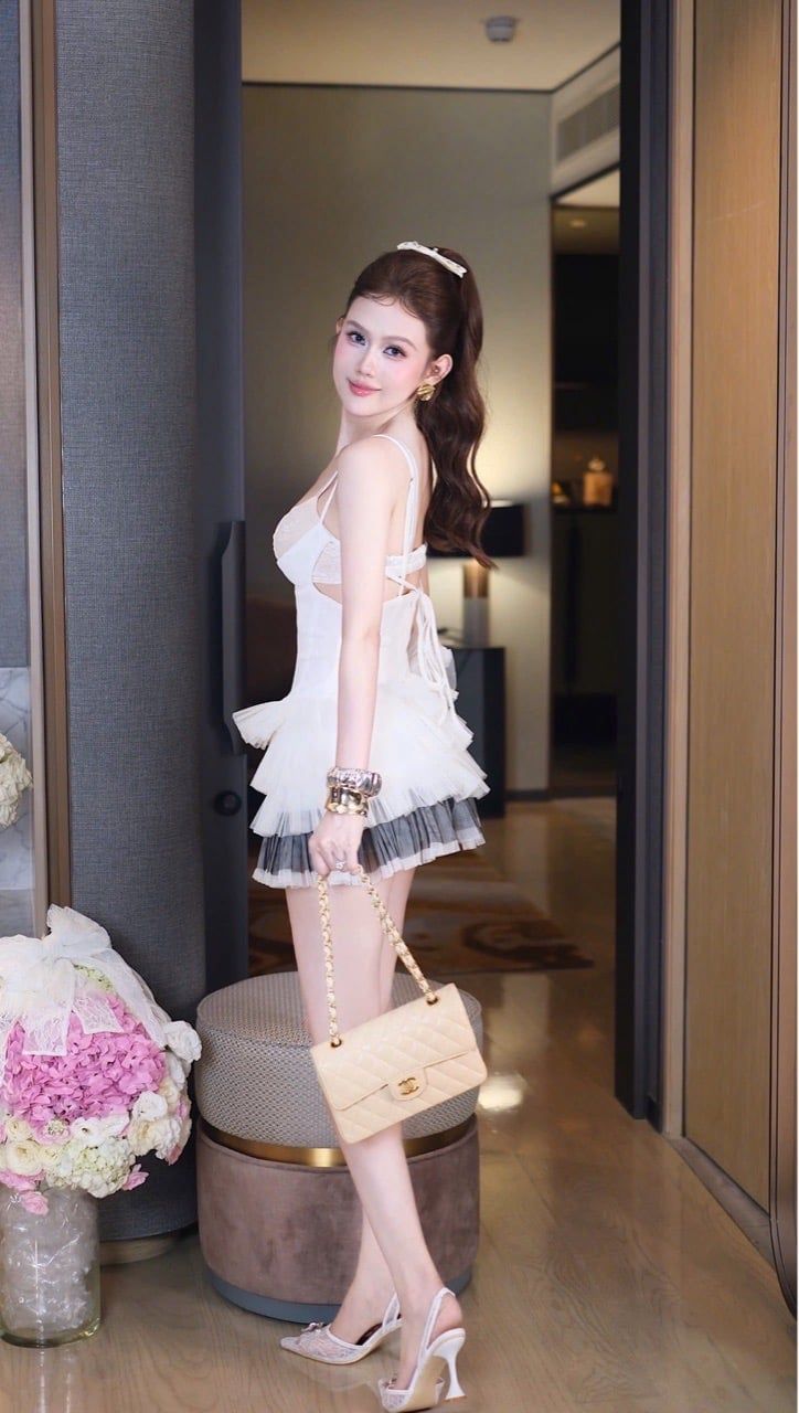 Đầm 2S Phối Bra Ren Tầng
