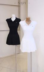 Đầm Xòe Cổ SM Xếp Ly Nhỏ