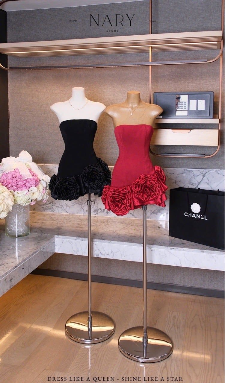 Đầm Cup Kết Hoa Tà Xéo