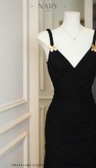 Đầm Lưới Cổ Tim Kèm Charm
