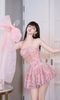 Set Yếm Lưới Hoa Hồng
