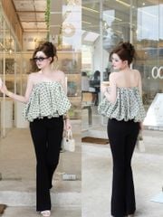 Áo Ống Bí Chấm Bi