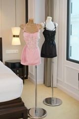 Đầm Lụa Tà Ren Đính Bướm