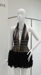 Đầm Yếm Lưới Viền Đá