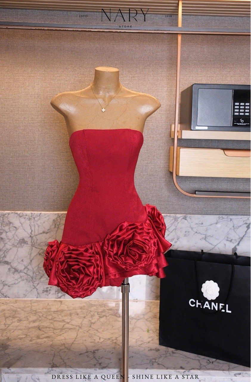 Đầm Cup Kết Hoa Tà Xéo