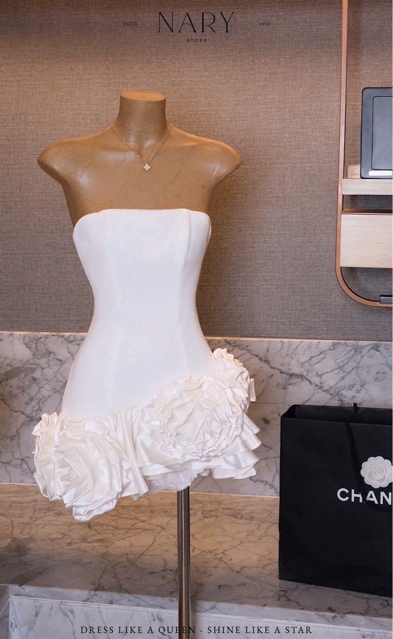 Đầm Cup Kết Hoa Tà Xéo