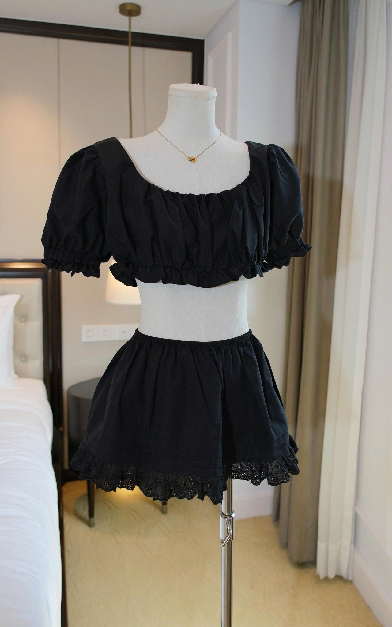 Set Babydoll Tay Phồng