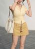 Áo Thun Tay Con Viền Nút