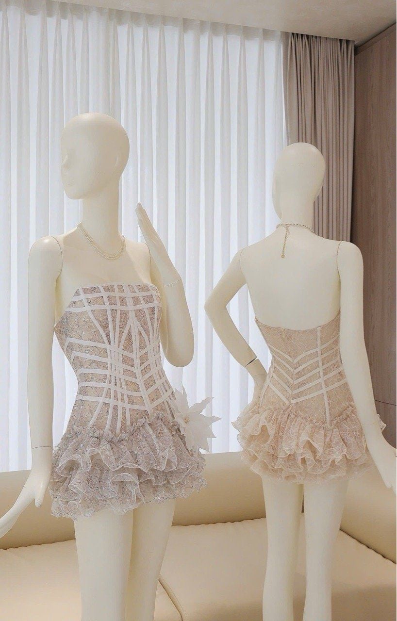 Đầm Cup Lưới Tầng Bèo