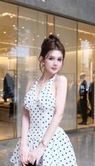 Đầm Yếm Xòe Nhúng Ngực