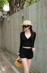 Set Áo TD Cổ V Quần Short