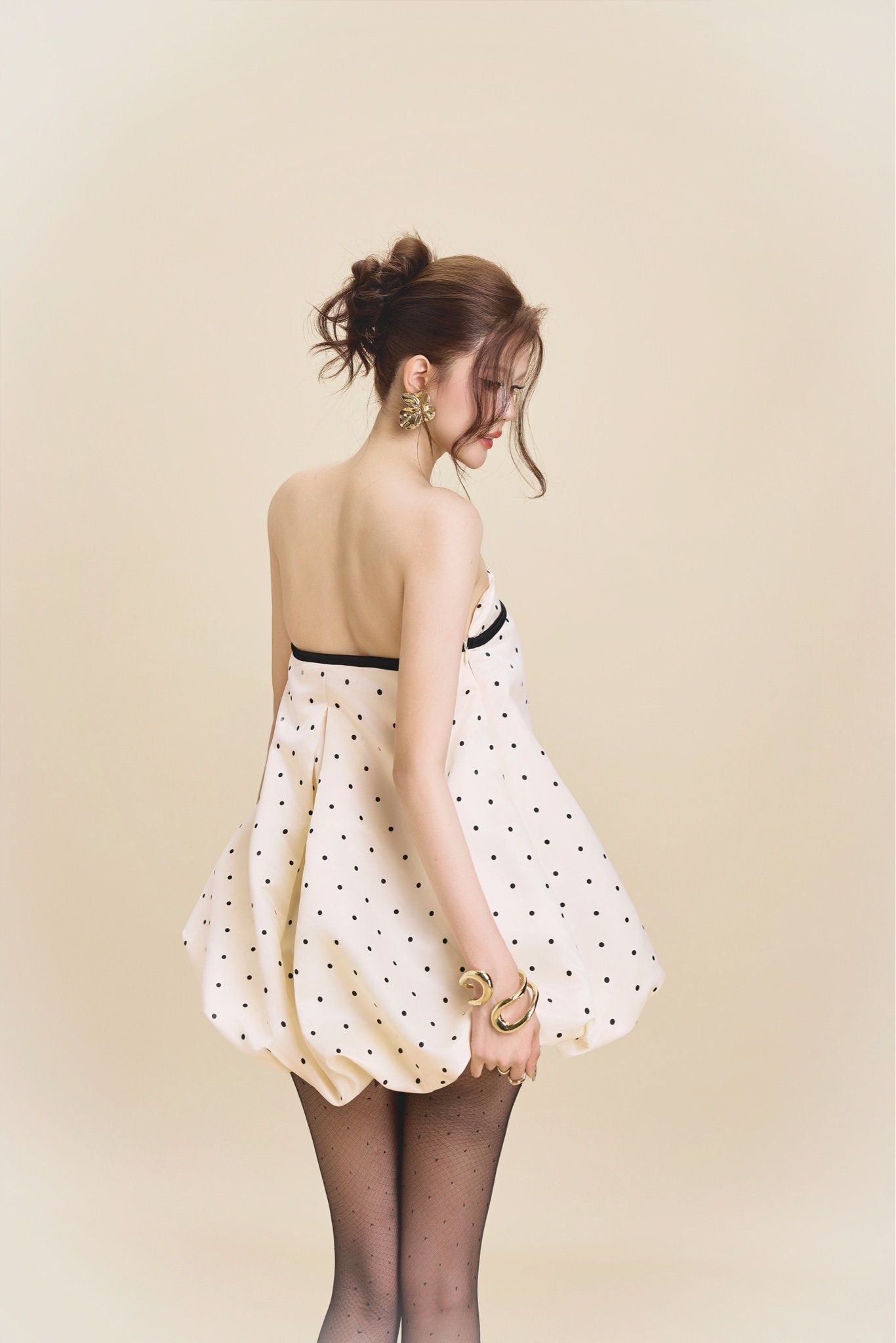 Đầm Babydoll Chấm Bi