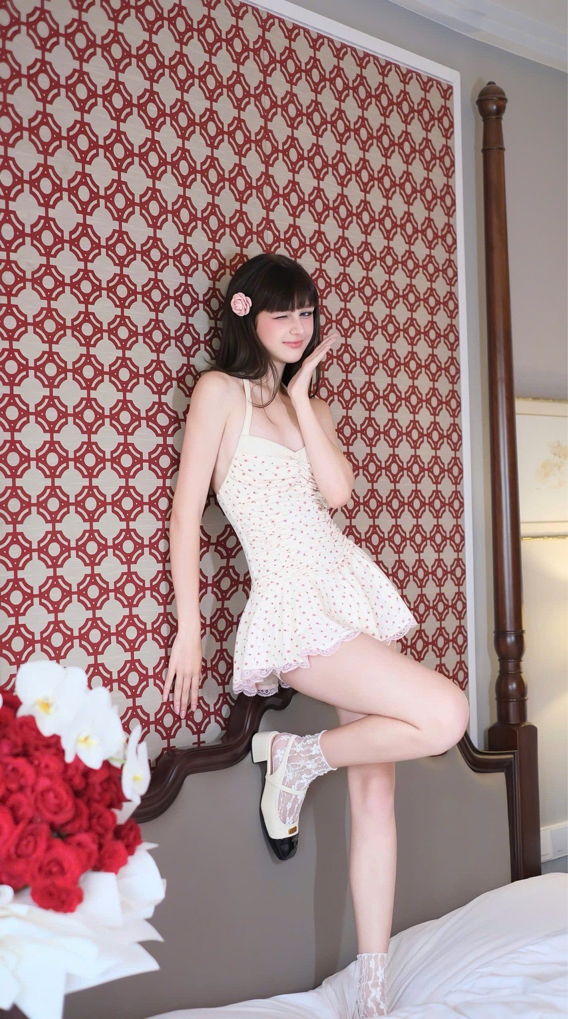 Đầm Yếm Hoa Nhí Viền Ren