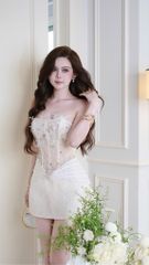 Đầm Cup Kết Châu Kèm Charm
