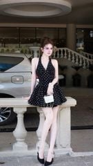 Đầm Yếm Xòe Nhúng Ngực