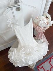 Đầm 2S Bèo Nhúng Kèm Hoa