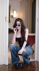 Áo Yếm Trơn Kèm Hoa