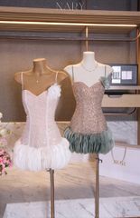 Đầm Lưới Kim Sa Kèm Hoa