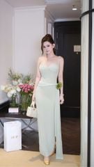 Đầm Lưới Xoắn Eo Kèm Hoa