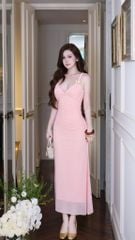 Đầm Lưới Cổ Tim Kèm Charm