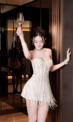 Đầm Cup Ren Tua Rua