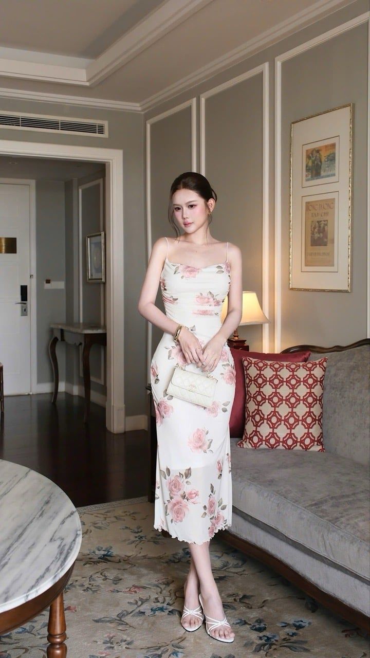 Đầm 2S Thun Lưới Nhún