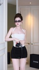 Áo Yếm Trơn Kèm Hoa