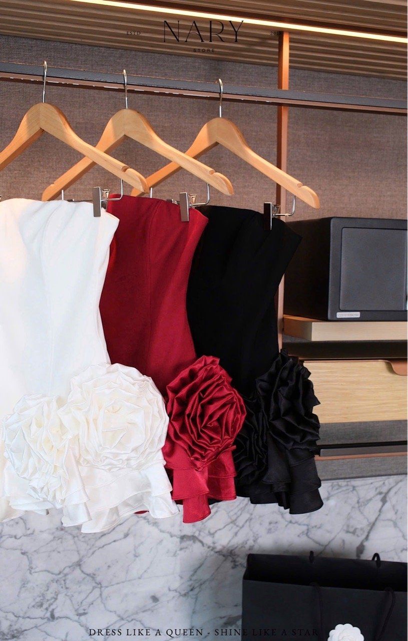 Đầm Cup Kết Hoa Tà Xéo