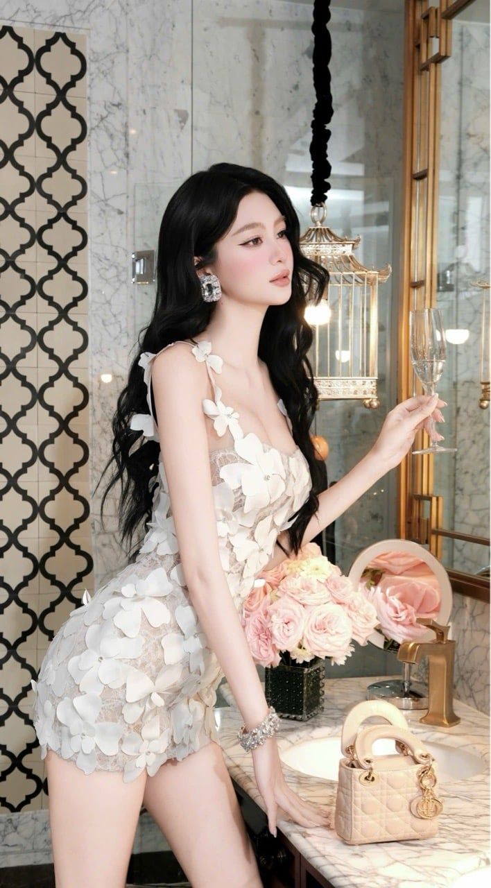 Đầm Ren Kết Hoa From A